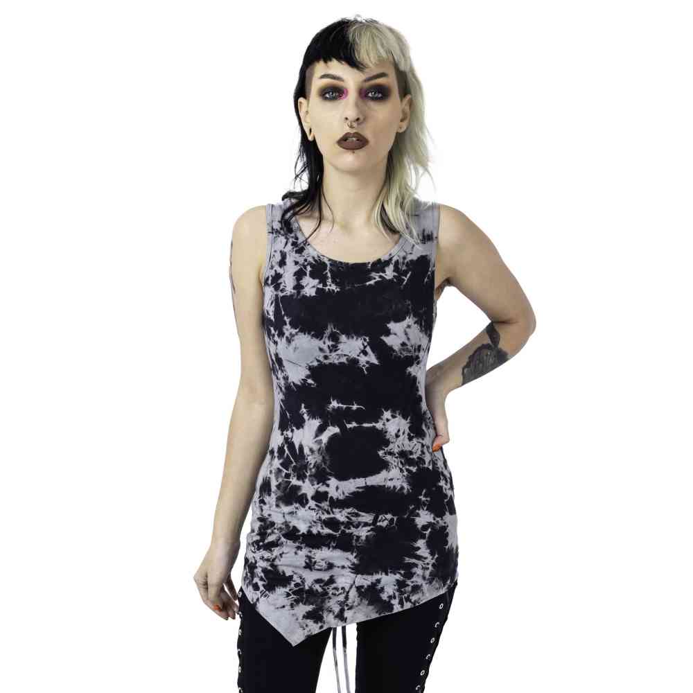 Innocent Lifestyle - SKYE Mouwloze top - Zwart/Grijs